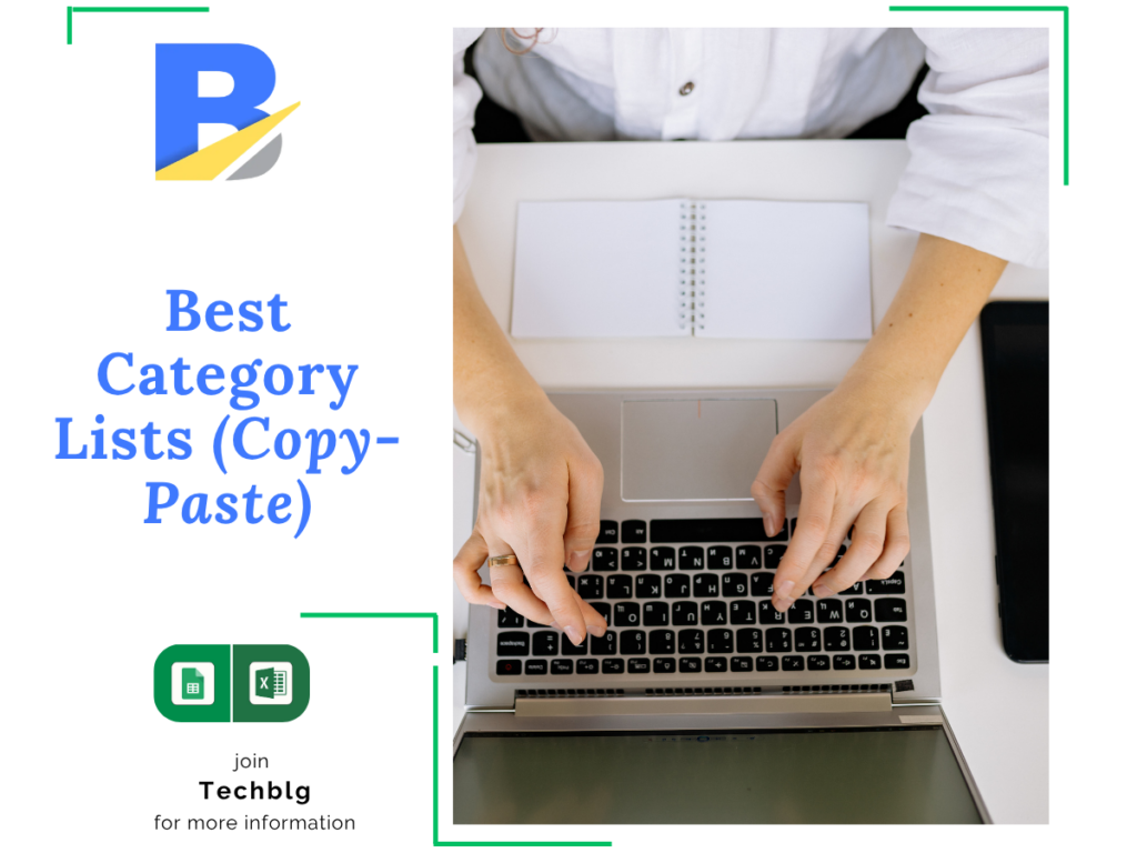 Best Category Lists (Copy-Paste)